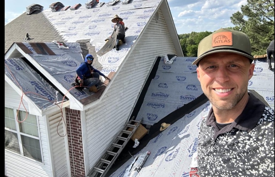 Daniel Allen and the AllenSmart Builders crew on a roofing job